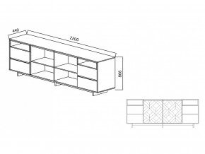 Комодино Moderno-2200 Ф2 в Нефтекамске - neftekamsk.magazinmebel.ru | фото - изображение 4