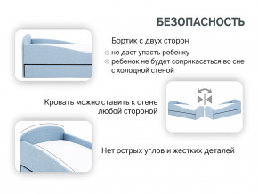 Кровать с ящиком Letmo небесный (рогожка) в Нефтекамске - neftekamsk.magazinmebel.ru | фото - изображение 15