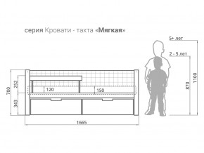 Кровать-тахта мягкая Svogen с ящиками и бортиком бежево-белый в Нефтекамске - neftekamsk.magazinmebel.ru | фото - изображение 2