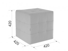 Пуф Рубик крем экокожа в Нефтекамске - neftekamsk.magazinmebel.ru | фото - изображение 2